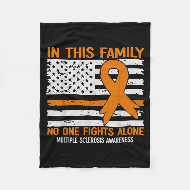 Multiple Sclerosis Awareness Men Women Ms Fleece Blanket (Front)