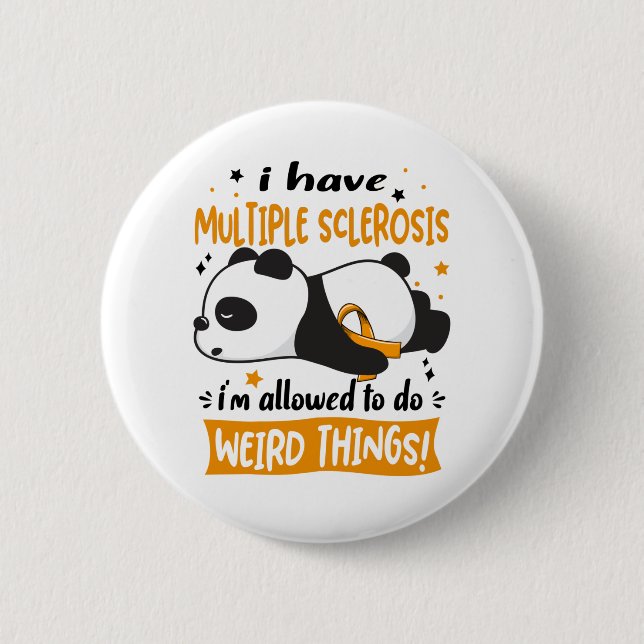 Multiple Sclerosis Awareness Month Ribbon Gifts 2 Inch Round Button (Front)