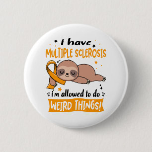 Multiple Sclerosis Awareness Month Ribbon Gifts 2 Inch Round Button