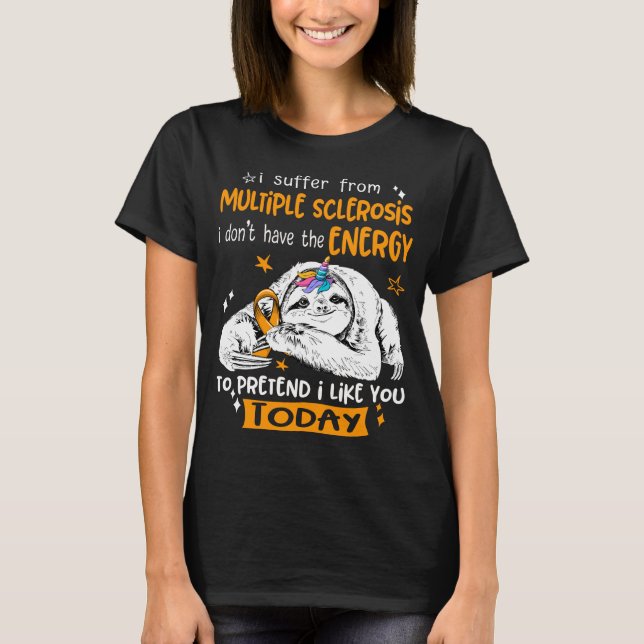 Multiple Sclerosis Awareness Month Ribbon Gifts T-Shirt (Front)