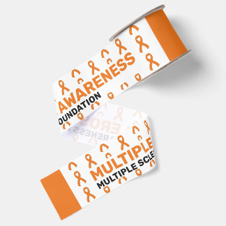 Multiple Sclerosis Awareness Patten Ribbon Grosgrain Ribbon