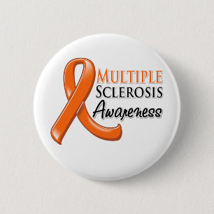 Multiple Sclerosis Awareness Ribbon 2 Inch Round Button