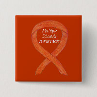Multiple Sclerosis Awareness Ribbon Custom Pins