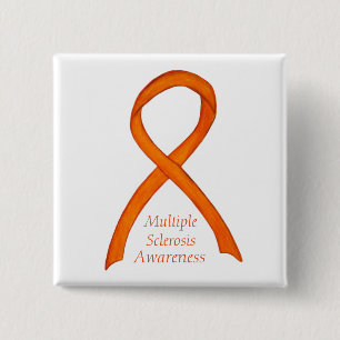 Multiple Sclerosis Awareness Ribbon Custom Pins
