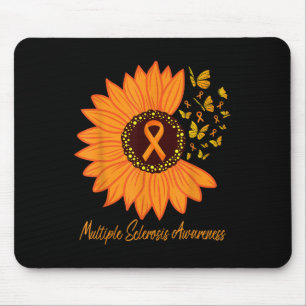 Multiple Sclerosis Awareness Ribbon Flower Ms Butt Mouse Pad