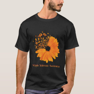 Multiple Sclerosis Awareness Ribbon Flower Ms Hope T-Shirt