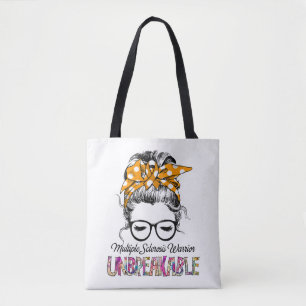 Multiple Sclerosis Awareness Ribbon Support Gifts Tote Bag