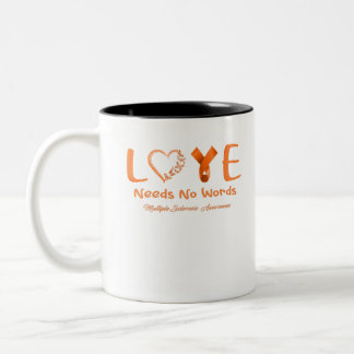 Multiple Sclerosis Awareness Ribbon Support Gifts Two-Tone Coffee Mug