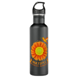 Multiple Sclerosis Awareness Sunflower Hummingbird 710 Ml Water Bottle