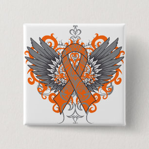 Multiple Sclerosis Awareness Wings 2 Inch Square Button