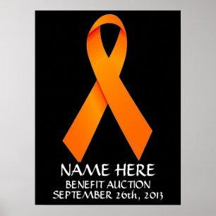 Multiple Sclerosis  Benefit Auction Ribbon Poster
