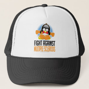 Multiple Sclerosis Boxing Penguin Trucker Hat