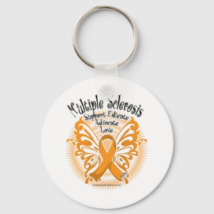 Multiple Sclerosis Butterfly 3 Keychain