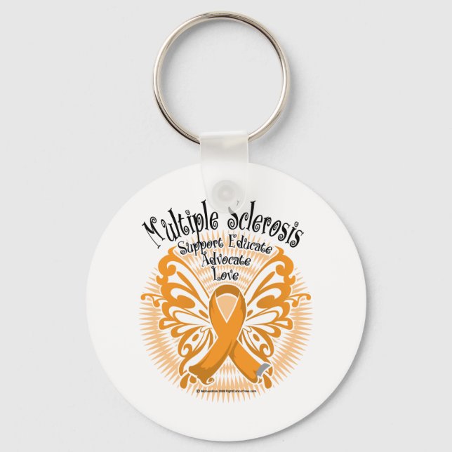 Multiple Sclerosis Butterfly 3 Keychain (Front)