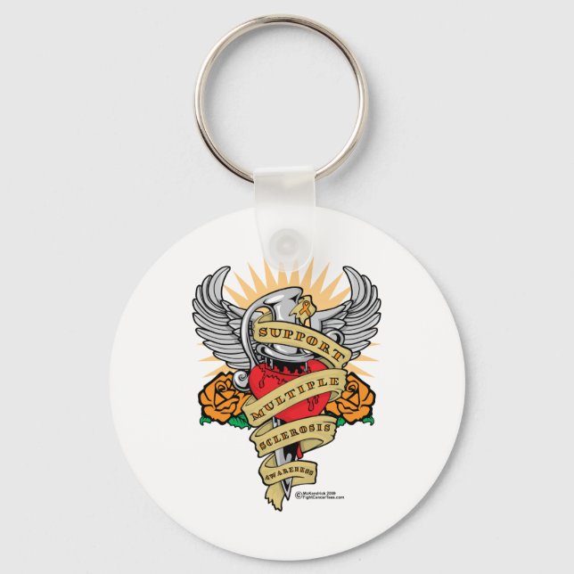 Multiple Sclerosis Dagger Keychain (Front)
