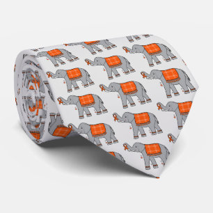 Multiple Sclerosis Elephant of Awareness and Hope Tie