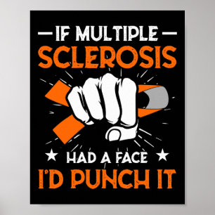 Multiple Sclerosis Had A Face I'd Punch It Scleros Poster