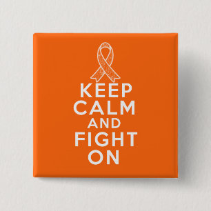 Multiple Sclerosis Keep Calm and Fight On 2 Inch Square Button