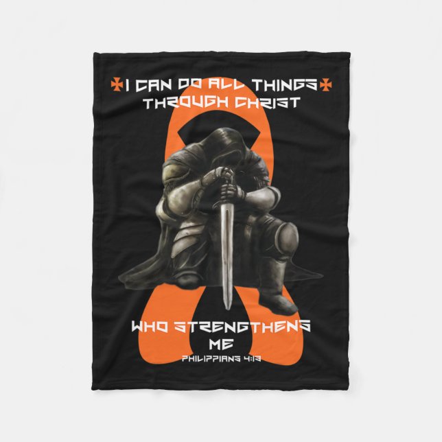 Multiple Sclerosis Men Gifts Husband Ms Awareness  Fleece Blanket (Front)