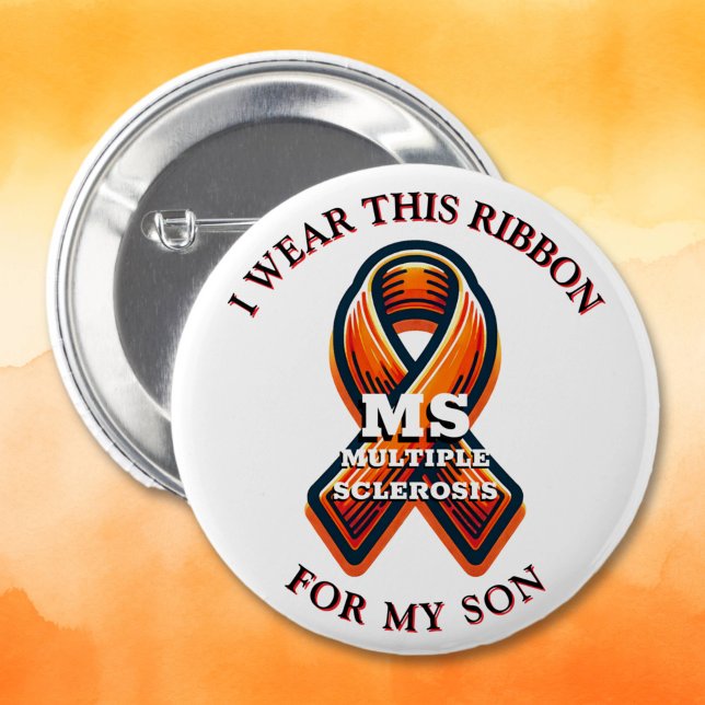 Multiple Sclerosis MS Awareness Month 2 Inch Round Button (Creator Uploaded)