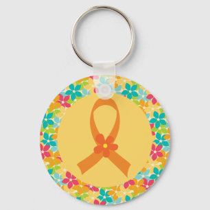 Multiple Sclerosis MS Awareness Ribbon Gift Keychain