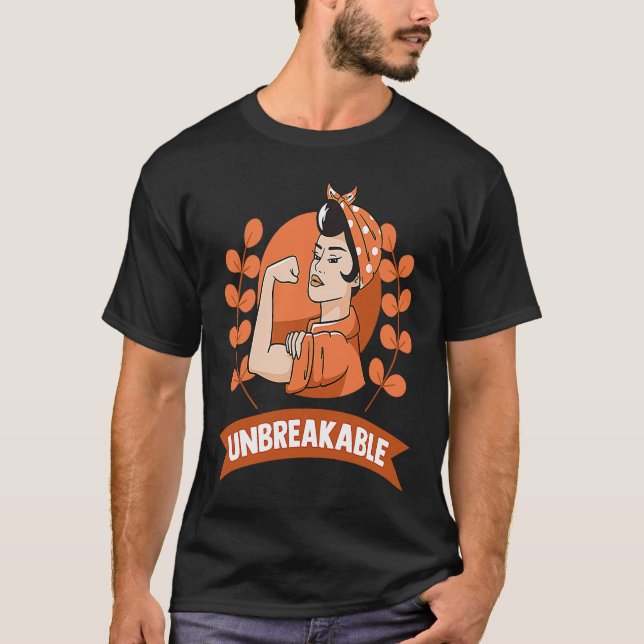 Multiple Sclerosis MS Awareness Unbreakable T-Shirt (Front)