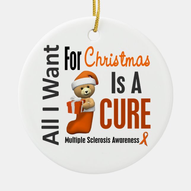 Multiple Sclerosis MS Christmas Ornaments (Front)