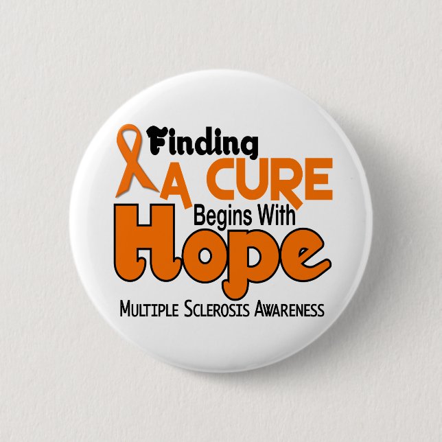 Multiple Sclerosis MS HOPE 5 2 Inch Round Button (Front)