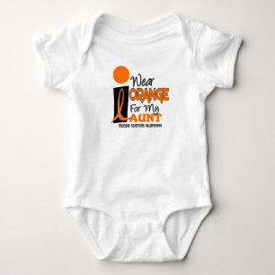 Multiple Sclerosis MS I Wear Orange For My Aunt 9 Baby Bodysuit