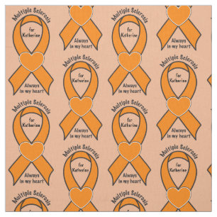 Multiple Sclerosis, MS, Name Customizable Ribbon Fabric