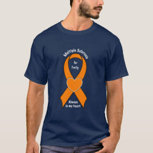 Multiple Sclerosis, MS, Name Customizable Ribbon T-Shirt
