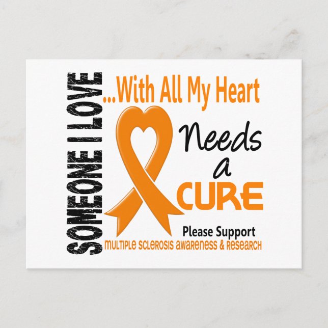 Multiple Sclerosis Needs A Cure 3 Postcard (Front)