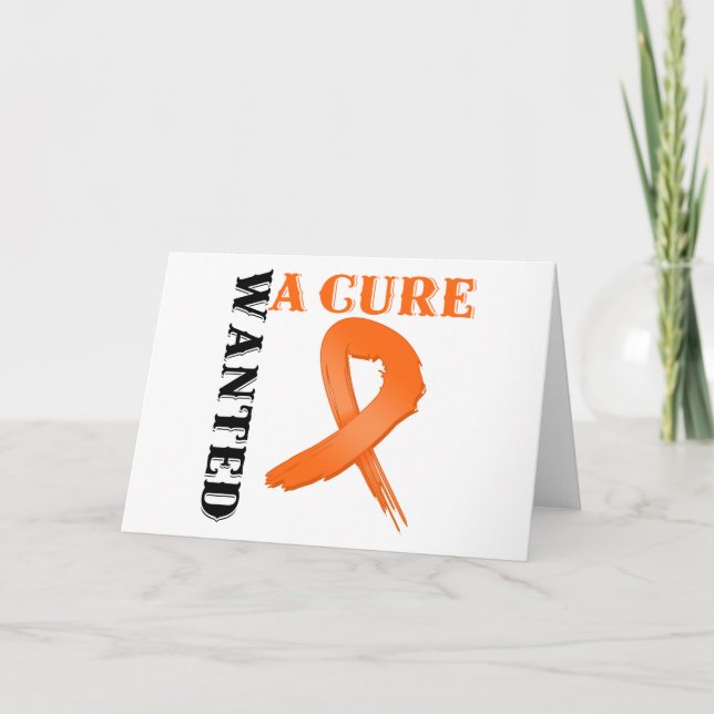 Multiple Sclerosis WANTED A CURE Card (Front)