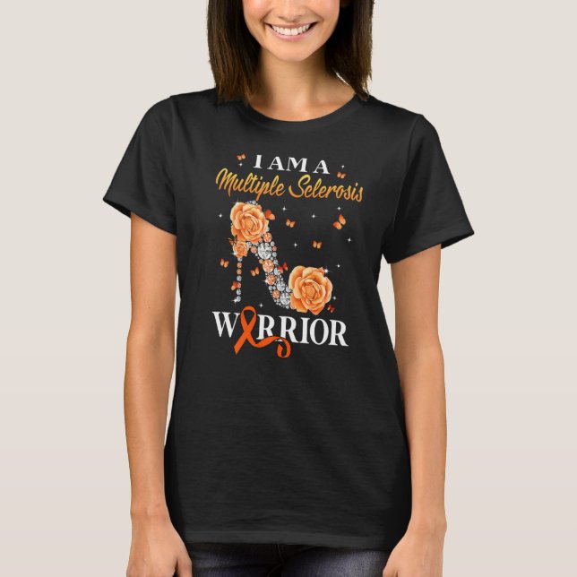 Multiple Sclerosis Warrior  Diamond High Heel Flow T-Shirt (Front)