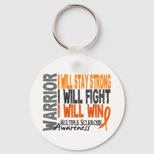 Multiple Sclerosis Warrior Keychain