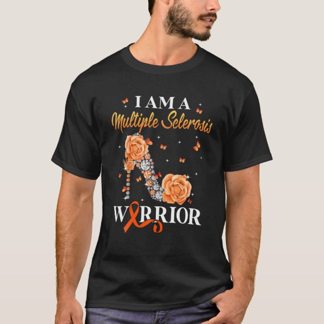 Multiple Sclerosis Warrior S Diamond High Heel Flo T-Shirt (Front)