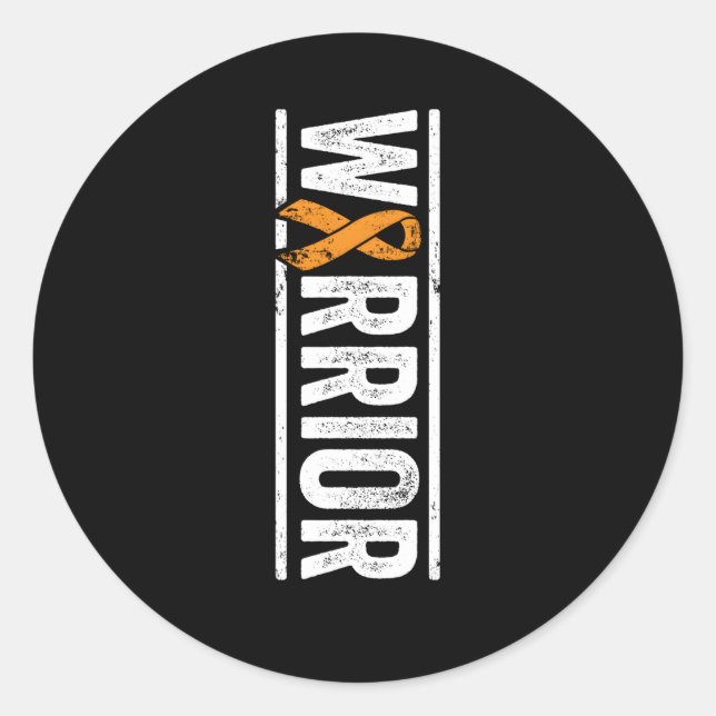 Multiple Sclerosis Warrior Vertical Ms Awareness R Classic Round Sticker (Front)