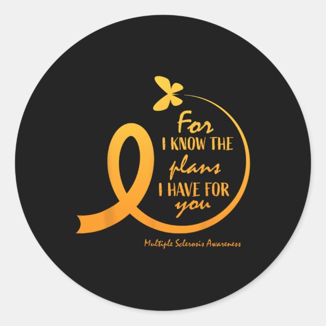 Multiple Sclerosis Women Mom Christian Bible  Classic Round Sticker (Front)