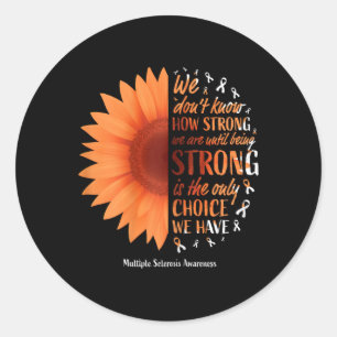 Multiple Sclerosis Women Mom Ms Awareness  Classic Round Sticker
