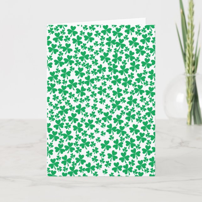 Multiple Shamrocks Card (Front)