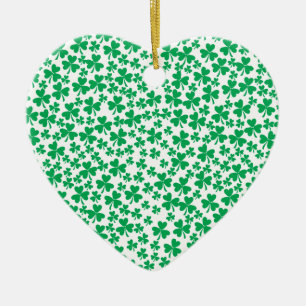 Multiple Shamrocks Ceramic Ornament