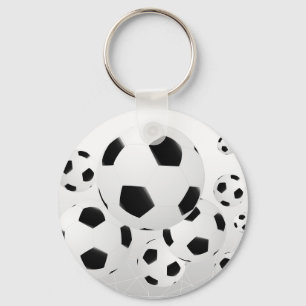 Multiple Soccer Balls Keychain