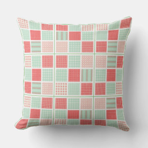 Multiple Square Pattern Pastel Decorative Modern . Throw Pillow
