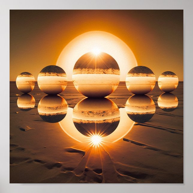 Multiple suns aligned poster (Front)