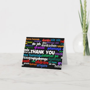 Multiple Ways to Say Thank You in Many Languages Card