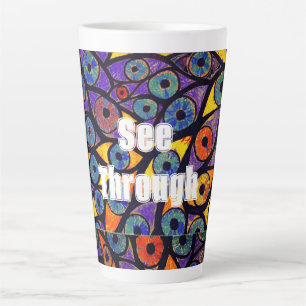 Multiple WEIRD Colourful Eyes Latte Mug