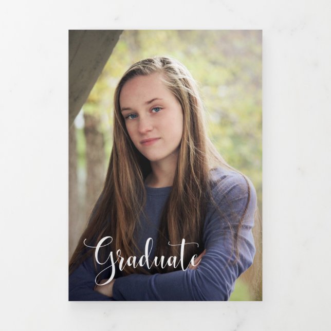 Multiples Faire-part de graduation photo triplé (Page de couverture)