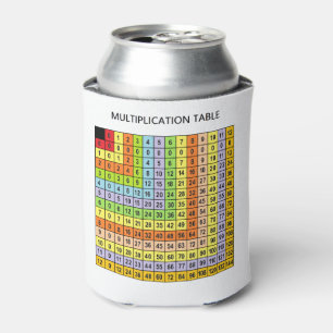 "Multiplication Chart"  Can Cooler