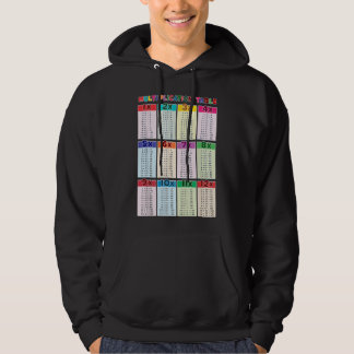 Multiplication Table Elementary School Educational Hoodie