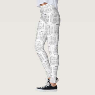 Multiplication Table Leggings